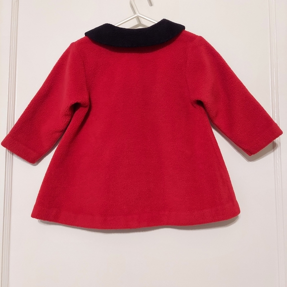 2nd Step Toddler Red Fleece Coat with Rose and Leaves Accent size 18Months - Picture 7 of 12
